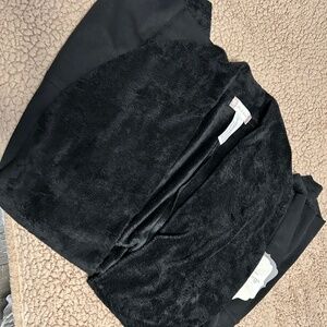 Chic Black Faux Fur Shrug